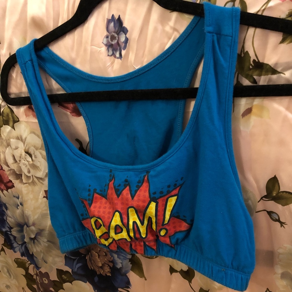 Cotton Racerback Graphic Bralette